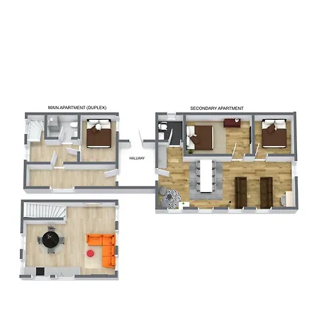 Spacious Double-apartment For 10 In Cph Center Apartment